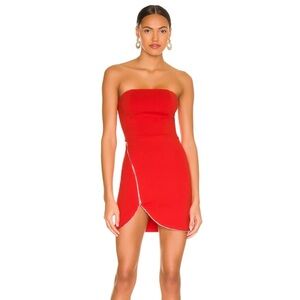 Superdown Strapless Scarlet Dress
